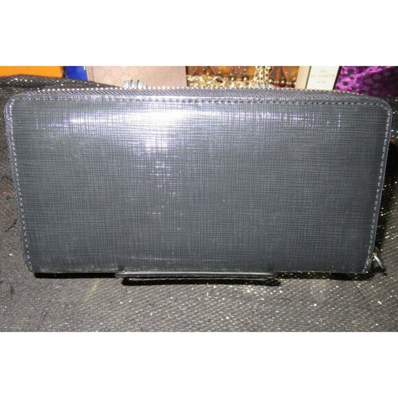 COACH DARCY LEATHER ACCORDION ZIP LONG WALLET IN BLACK - Picture 2 of 12